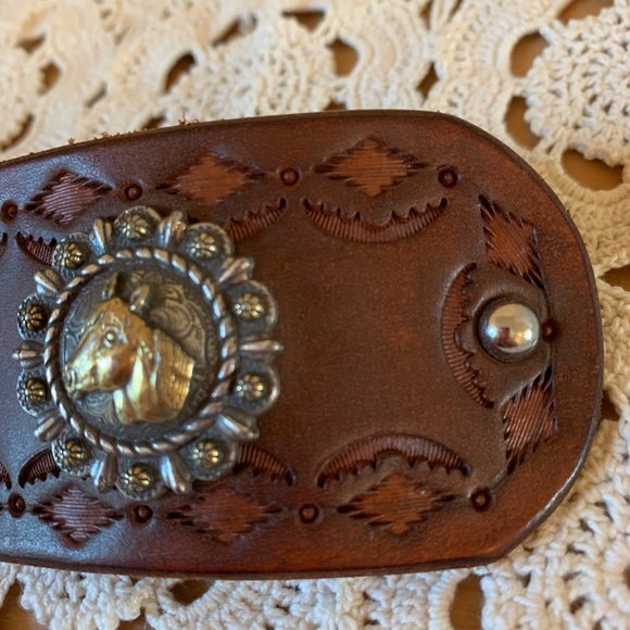 Genuine Leather Western Style Hair Barette-NEW! - Picture 12 of 16